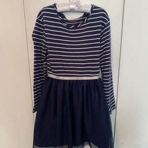 Cat & Jack Girl’s Striped Blue Dress Size M 7/8